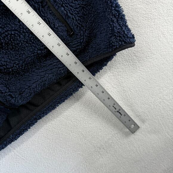 Vintage Orvis Vest Men's XL Blue Fleece Sherpa Deep Pile Pockets Preppy 90s USA - Picture 3 of 11